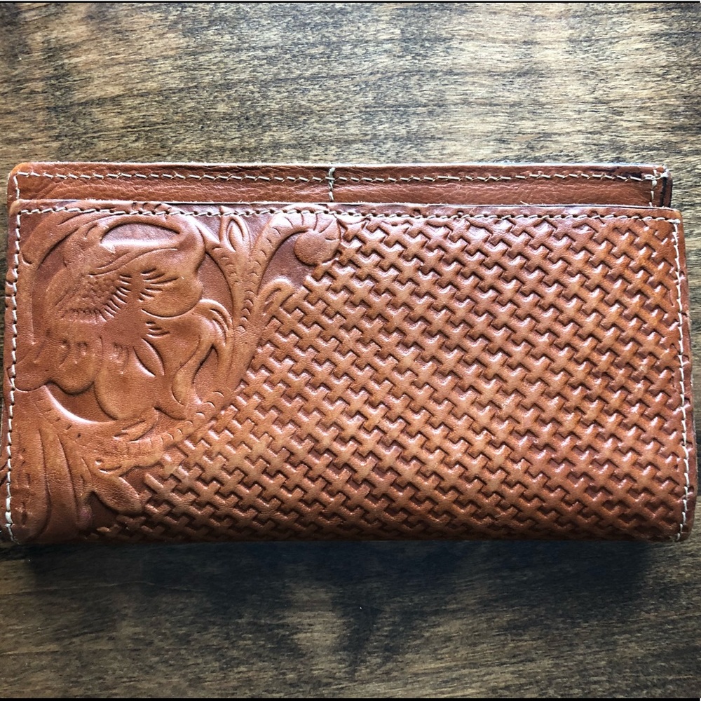 Patricia Nash Brown Italian Leather Wallet